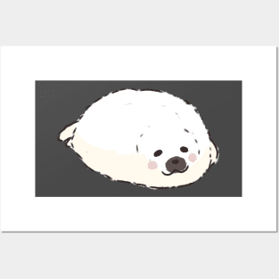 Cute Baby seal illustration Posters and Art